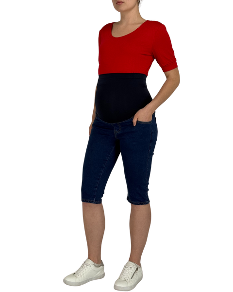 Umstandscapri Capri Jeans Denim Bauchband Umstand Caprihose Umstandsmode
