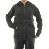 Damen Hoodie warm Fleece Kapuze Reißverschluss Zip Oversize 7177