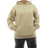 Damen Hoodie warm Vlies Kapuze Pulli Oversize Pullover Tasche vorne 7260