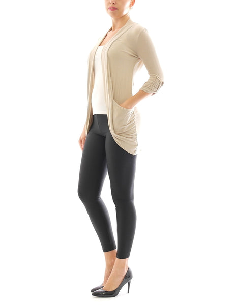 Kardigan Poncho Jacket Jacke lang Tunika Mantel Blouse Top Shirt