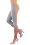 Damen Capri 3/4 Leggings Baumwolle hoher Bund Leggins Wäsche