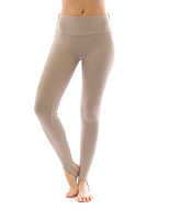 Thermo Fleece hoher Bund mit Steg Leggings Baumwolle Leggins Hose