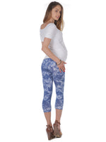 Umstand Capri Muster Leggings Umstandsleggings gekämmte Baumwolle