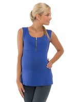 Umstand Shirt Ärmellos Top Tank Tanktop Bluse Reißverschluss