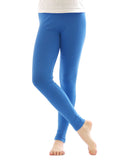 Leggings Leggins lang Thermo Baumwolle Fleece Futter warm Röre Hose