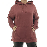 Damen Hoodie warm Vlies Kapuze Pulli Pullover Tasche vorne RN99052