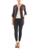 Kardigan Poncho Jacket Jacke lang Tunika Mantel Blouse Top Shirt