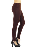 Damen Leggings Leggins lang hoher Bund blickdicht Baumwolle