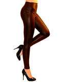 Leggings Hose Röre Treggings lang hoher Bund wie Kunstleder Latex Matt-Glanz