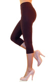 Damen Capri 3/4 Leggings Baumwolle hoher Bund Leggins Wäsche