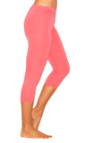 Damen 3/4 Capri Leggings Leggins blickdicht Baumwolle Hose Wäsche