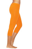 Damen 3/4 Capri Leggings Leggins blickdicht Baumwolle Hose Wäsche
