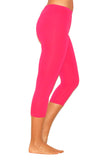 Damen 3/4 Capri Leggings Leggins blickdicht Baumwolle Hose Wäsche