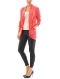 Kardigan Poncho Jacket Jacke lang Tunika Mantel Blouse Top Shirt
