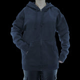 Damen Hoodie warm Fleece Kapuze Reißverschluss Zip Oversize 7177