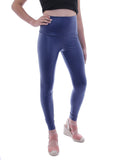 Leggings Hose Röre Treggings lang hoher Bund wie Kunstleder Latex Matt-Glanz