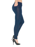 Leggings lang hoher Bund mit Taschen + Kinder lang