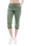 YESET Damen Chino Sommer Capri 3/4 Hose Damenhose