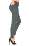 Leggings lang hoher Bund mit Taschen + Kinder lang