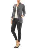 Kardigan Poncho Jacket Jacke lang Tunika Mantel Blouse Top Shirt