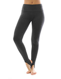Thermo Fleece hoher Bund mit Steg Leggings Baumwolle Leggins Hose