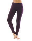 Thermo Fleece hoher Bund mit Steg Leggings Baumwolle Leggins Hose