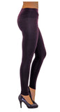 Damen Leggings Leggins lang hoher Bund blickdicht Baumwolle