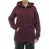 Damen Hoodie warm Fleece Kapuze Reißverschluss Zip Oversize 7177