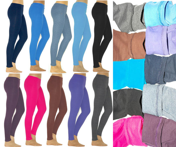 Leggings Leggins lang Thermo Baumwolle Fleece Futter warm Röre Hose