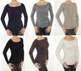 Stricktop Pulli Top Strick Shirt Bluse Langarm weich stretch