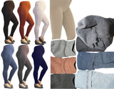 Umstand-Leggings Thermo hose lang Umstandsleggings Baumwolle Fleece