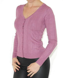 Strickjacke Wolle mit Cashmere Jacke Top Langarm V-Ausschnitt kurz