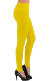 Damen Leggings Leggins lang hoher Bund blickdicht Baumwolle