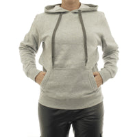 Damen Hoodie warm Vlies Kapuze Pulli Pullover Tasche vorne RN99052