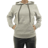 Damen Hoodie warm Vlies Kapuze Pulli Pullover Tasche vorne RN99052