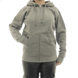 Damen Hoodie warm Fleece Kapuze Reißverschluss Zip Oversize 7177