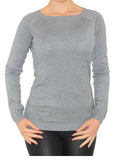 Pullover Glitzer Nieten Top Strick Shirt Bluse Langarm 1506