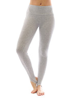 Thermo Fleece hoher Bund mit Steg Leggings Baumwolle Leggins Hose