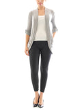 Kardigan Poncho Jacket Jacke lang Tunika Mantel Blouse Top Shirt