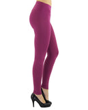 Damen Leggings Leggins lang hoher Bund blickdicht Baumwolle