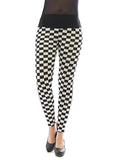 Damen Leggings lang hoher Bund Hose blickdicht Leo Leopard Tier-Muster Leggins