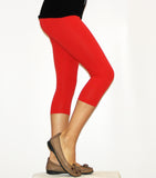 Kinder Mädchen Hose Leggings Leggins Capri 3/4 kurz Knie blickdicht Baumwolle