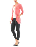 Kardigan Poncho Jacket Jacke lang Tunika Mantel Blouse Top Shirt