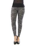 Damen Leggings lang hoher Bund Hose blickdicht Leo Leopard Tier-Muster Leggins