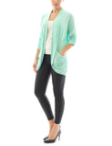 Kardigan Poncho Jacket Jacke lang Tunika Mantel Blouse Top Shirt