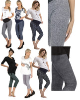 Umstand Capri Hose 3/4 Muster Umstandshose Leggings Leggins gekämmte Baumwolle