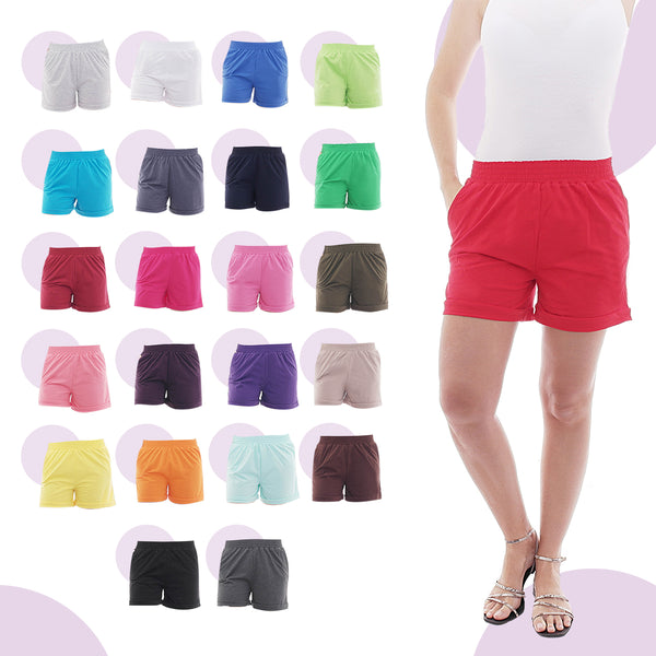 YESET Damen Jogging Shorts Sweatshorts kurz 1/2 Baumwolle