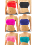 BH Comfort Bustier Top Push up Bra Sport Neon Farben Trägerlos Nieten 605-1