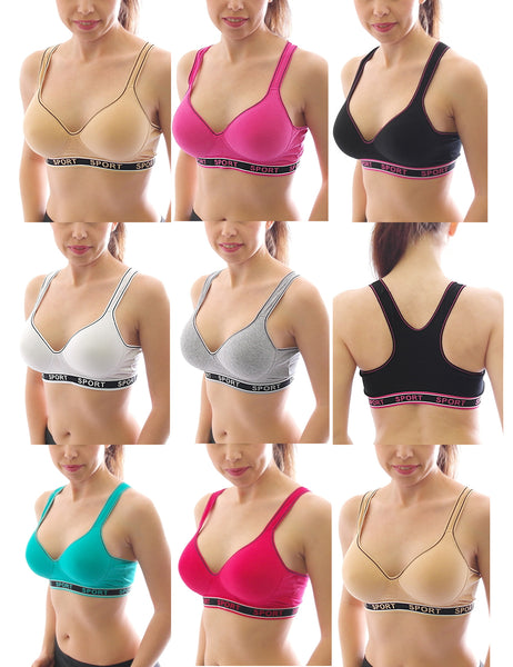 Sport BH Comfort Top Bustiers Bra Shirt Unterwäsche Tanktop E1203