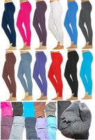 Thermo Leggings Fleece Kinder oder hoher Bund mit Steg